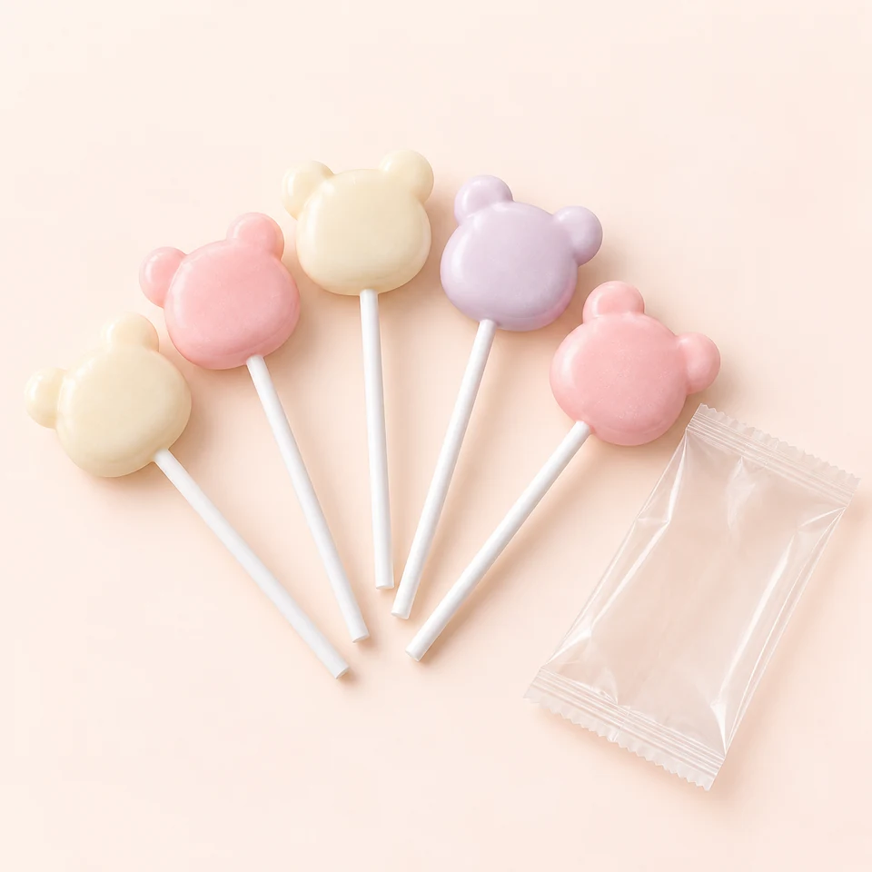 AI-generated product concept of Bear-Head Milk Stick. Actual appearance is confirmed by sample.