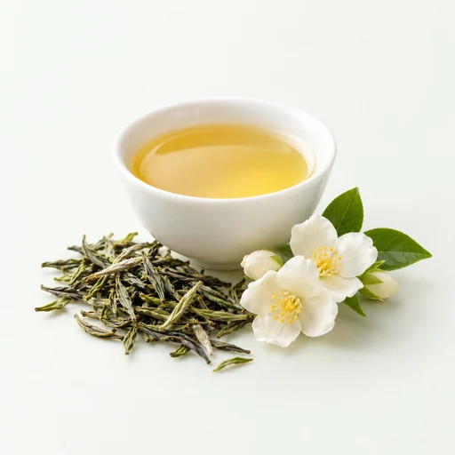 AI-generated jasmine tea flavour inspiration still life.
