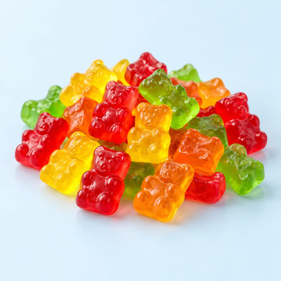 AI-generated product concept of Gummy Bears. Actual appearance is confirmed by sample.