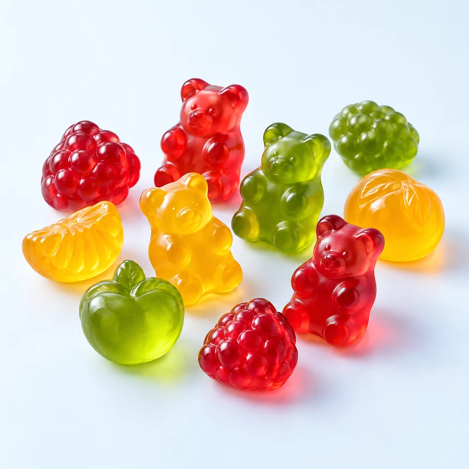 AI-generated product concept of Sugar-Free Gummy Candy. Actual appearance is confirmed by sample.